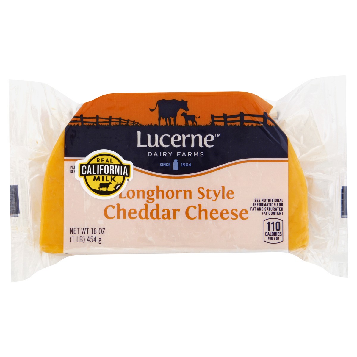 slide 6 of 6, Lucerne Dairy Farms Cheese Natural Longhorn Half Moon, 16 oz