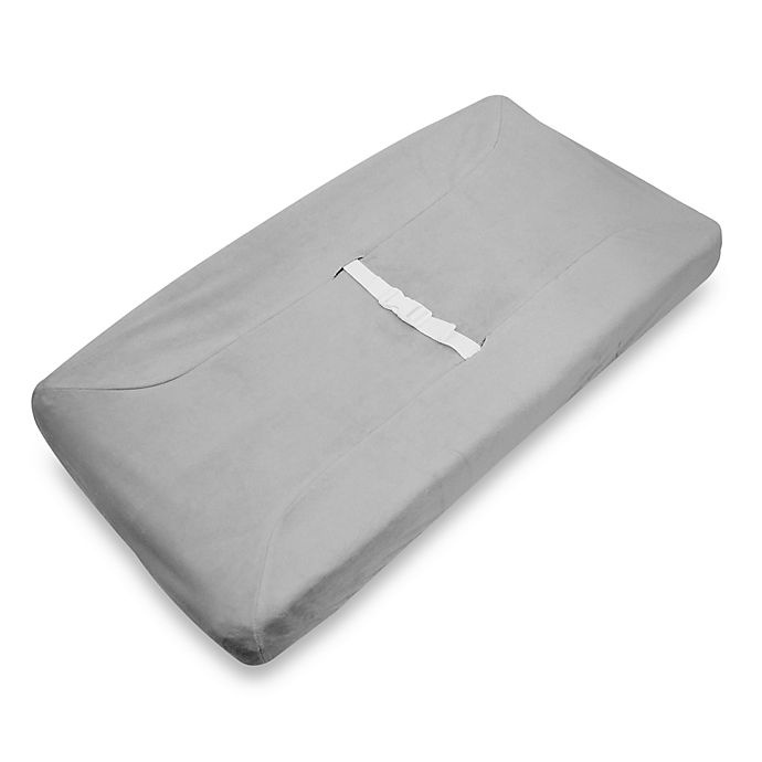 slide 1 of 1, TL Care Mix & Match Heavenly Soft Chenille Contoured Changing Pad Cover - Grey, 1 ct