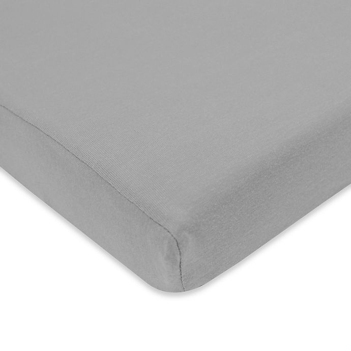 slide 1 of 1, TL Care Cotton Jersey Fitted Playard Sheet - Grey, 1 ct