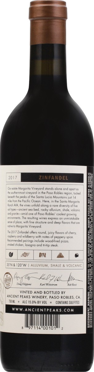 slide 7 of 11, Ancient Peaks Zinfandel, 750 ml