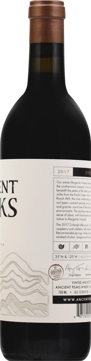 slide 10 of 11, Ancient Peaks Zinfandel, 750 ml