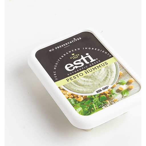 slide 1 of 1, esti Artisanal Pesto Hummus, 7 oz