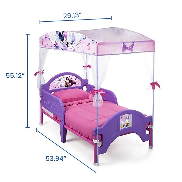 slide 4 of 4, Disney Minnie Mouse Canopy Toddler Bed - Pink, 1 ct