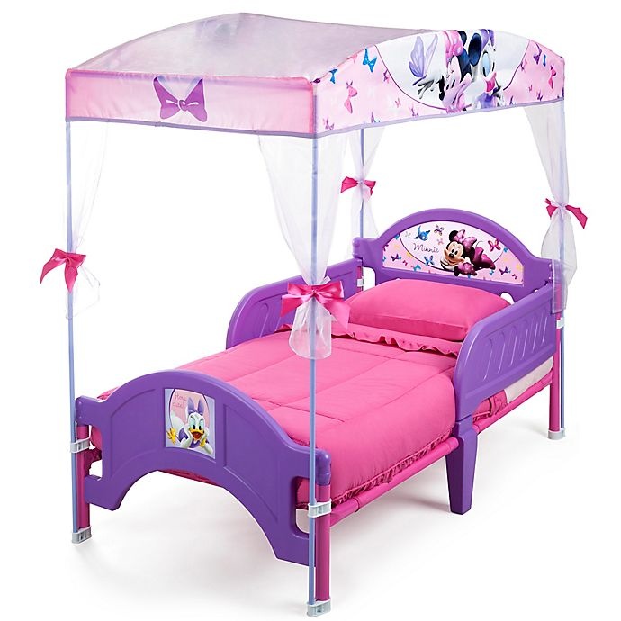 slide 2 of 4, Disney Minnie Mouse Canopy Toddler Bed - Pink, 1 ct