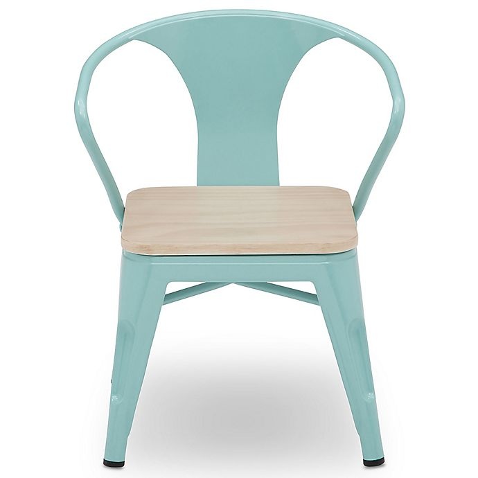 slide 3 of 5, Delta Children Bistro Kids Chairs - Driftwood/Eggshell Aqua, 2 ct