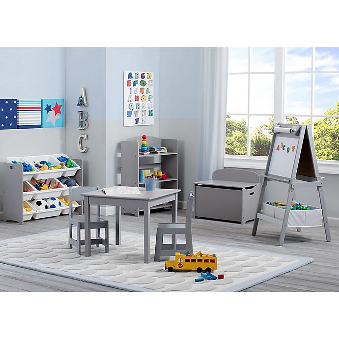 slide 6 of 6, Delta Children MySize Deluxe Toy Box - Grey, 1 ct