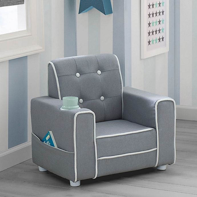 slide 5 of 7, Delta Children Chelsea Kids Upholstered Chair - Soft Grey, 1 ct