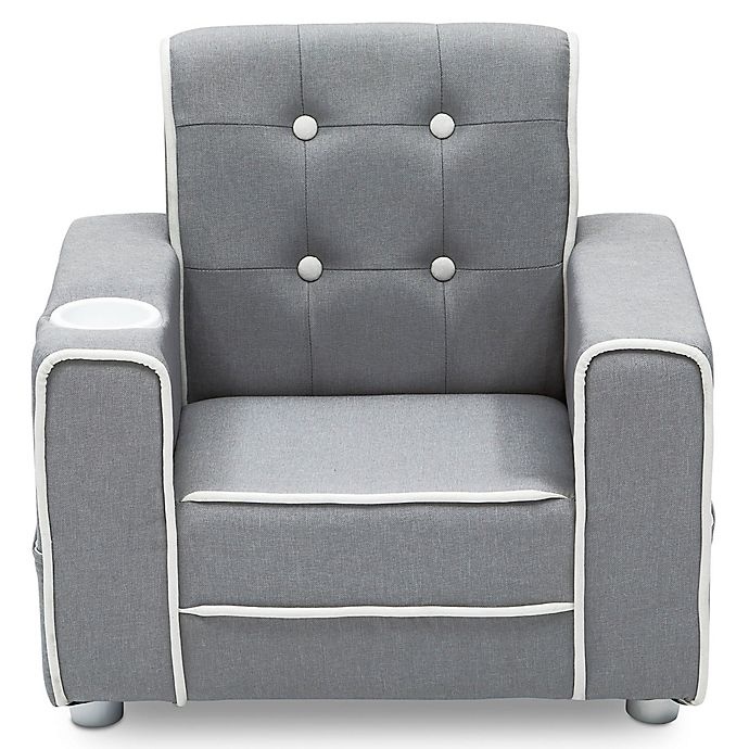 slide 2 of 7, Delta Children Chelsea Kids Upholstered Chair - Soft Grey, 1 ct