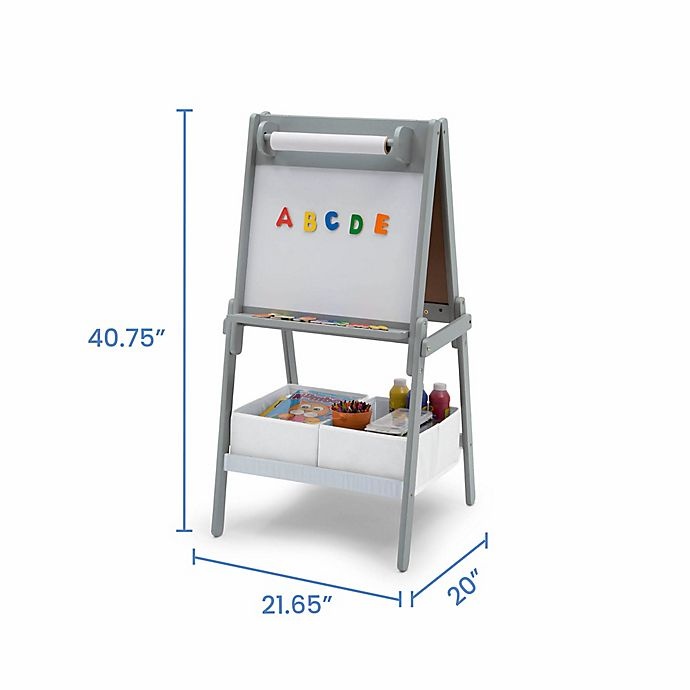 slide 2 of 8, Delta Children Chelsea Storage Easel with Paper Roll and Magnet, 1 ct