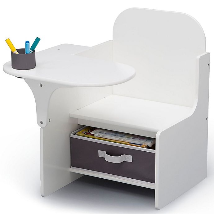 slide 4 of 6, Delta Children MySize Chair Desk with Storage Bin - Bianca White, 1 ct