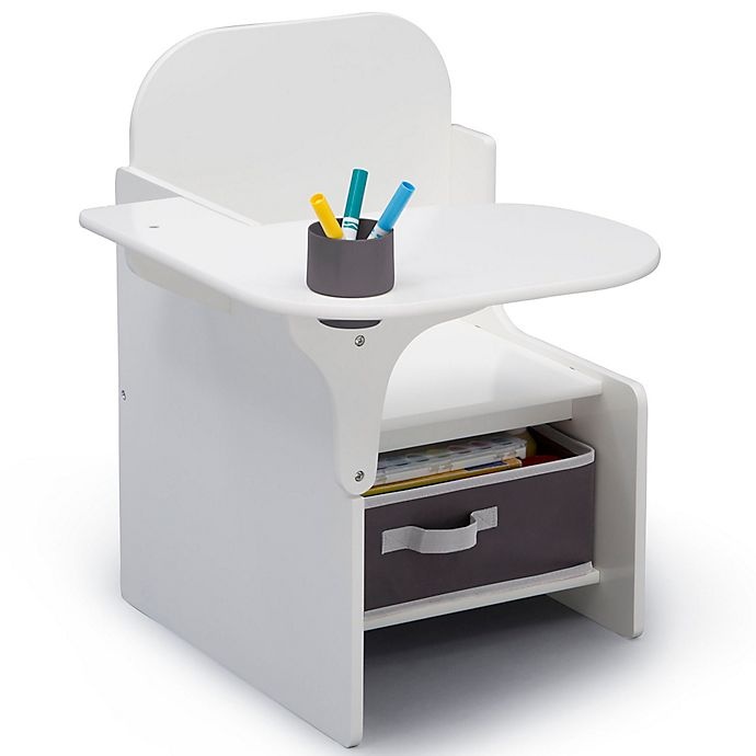 slide 6 of 6, Delta Children MySize Chair Desk with Storage Bin - Bianca White, 1 ct