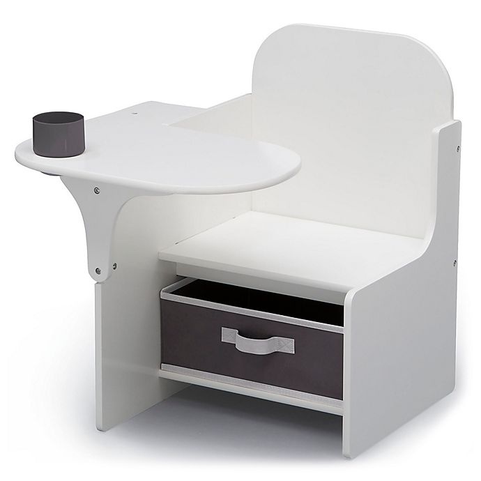 slide 1 of 6, Delta Children MySize Chair Desk with Storage Bin - Bianca White, 1 ct