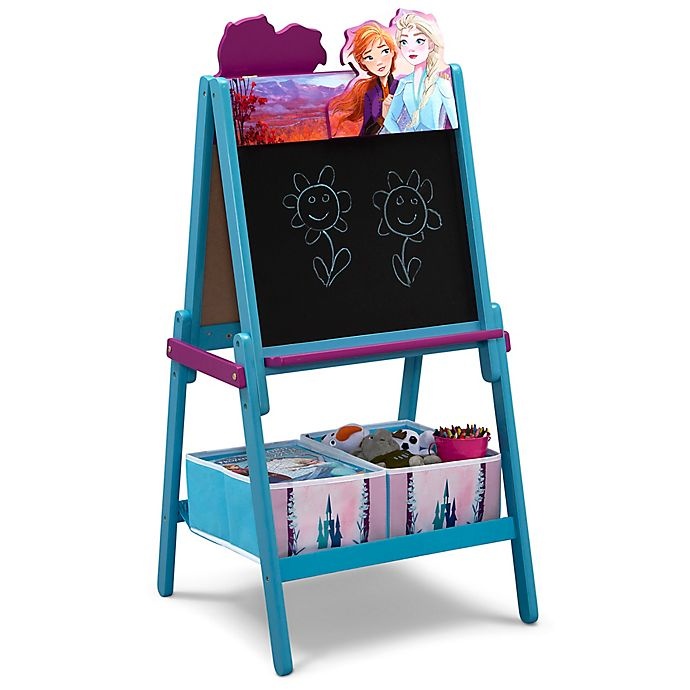 slide 4 of 6, Delta Children Frozen II Double-Sided Activity Easel with Storage, 1 ct