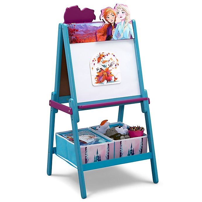 slide 5 of 6, Delta Children Frozen II Double-Sided Activity Easel with Storage, 1 ct