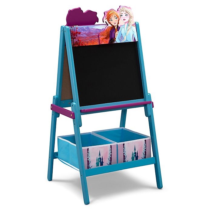 slide 3 of 6, Delta Children Frozen II Double-Sided Activity Easel with Storage, 1 ct