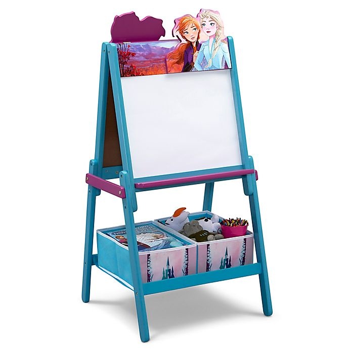 slide 6 of 6, Delta Children Frozen II Double-Sided Activity Easel with Storage, 1 ct