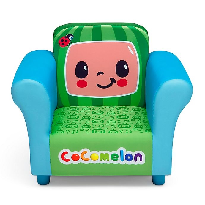 slide 1 of 7, Delta Children CoComelon Upholstered Kids Chair - Blue, 1 ct