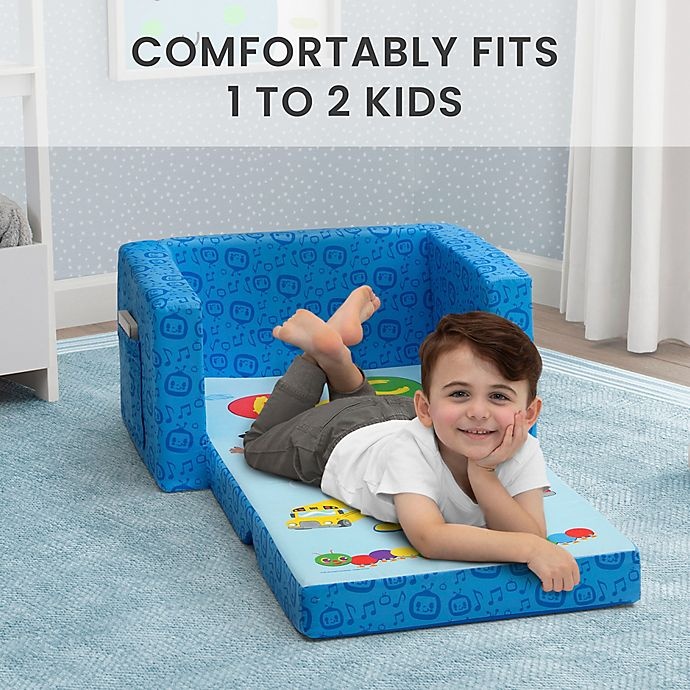 slide 6 of 12, Delta Children CoComelon Cozee Flip-Out Kids Lounge Chair - Blue, 1 ct