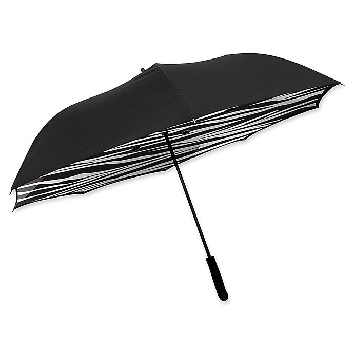 slide 1 of 1, As Seen on TV BetterBrella Zebra Print Umbrella with Reverse Open/Close Technology, 1 ct