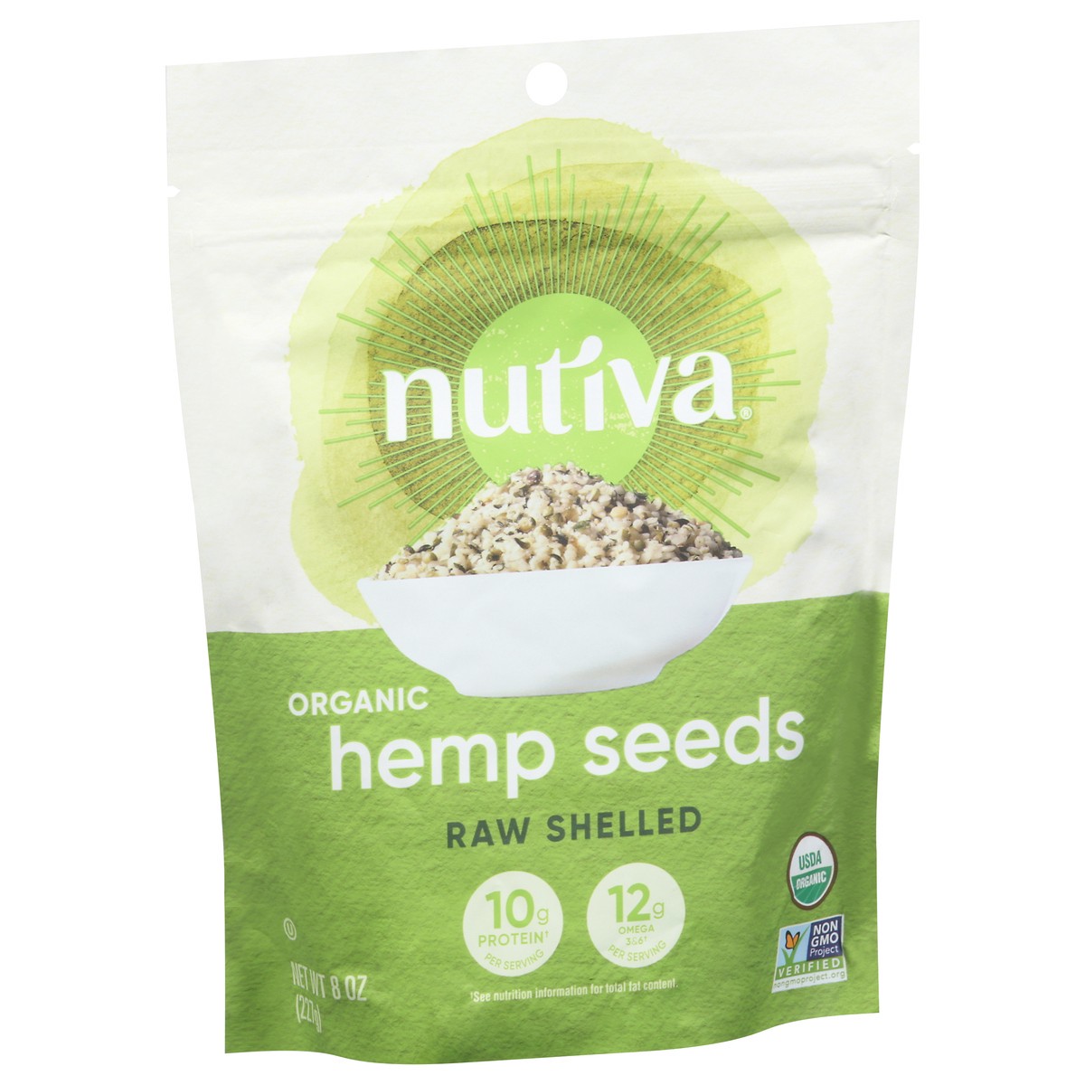 slide 3 of 9, Nutiva Organic Raw Shelled Hemp Seeds 8 oz, 8 oz