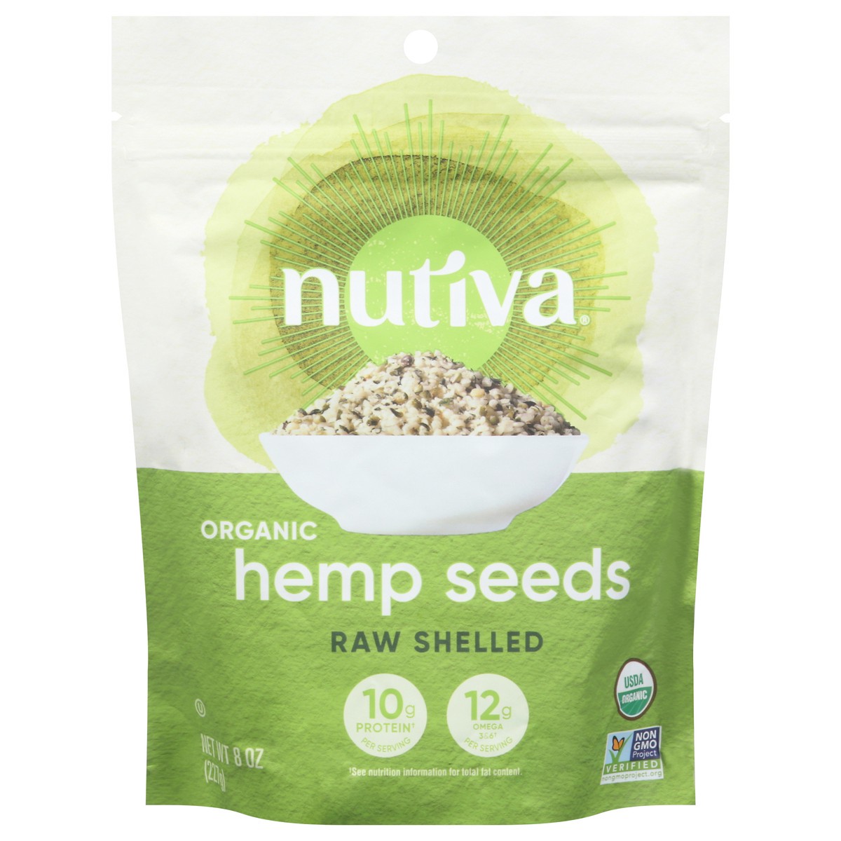 slide 1 of 9, Nutiva Organic Raw Shelled Hemp Seeds 8 oz, 8 oz