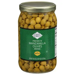 First Street Spanish Olives Premium Pitted Manzanilla
