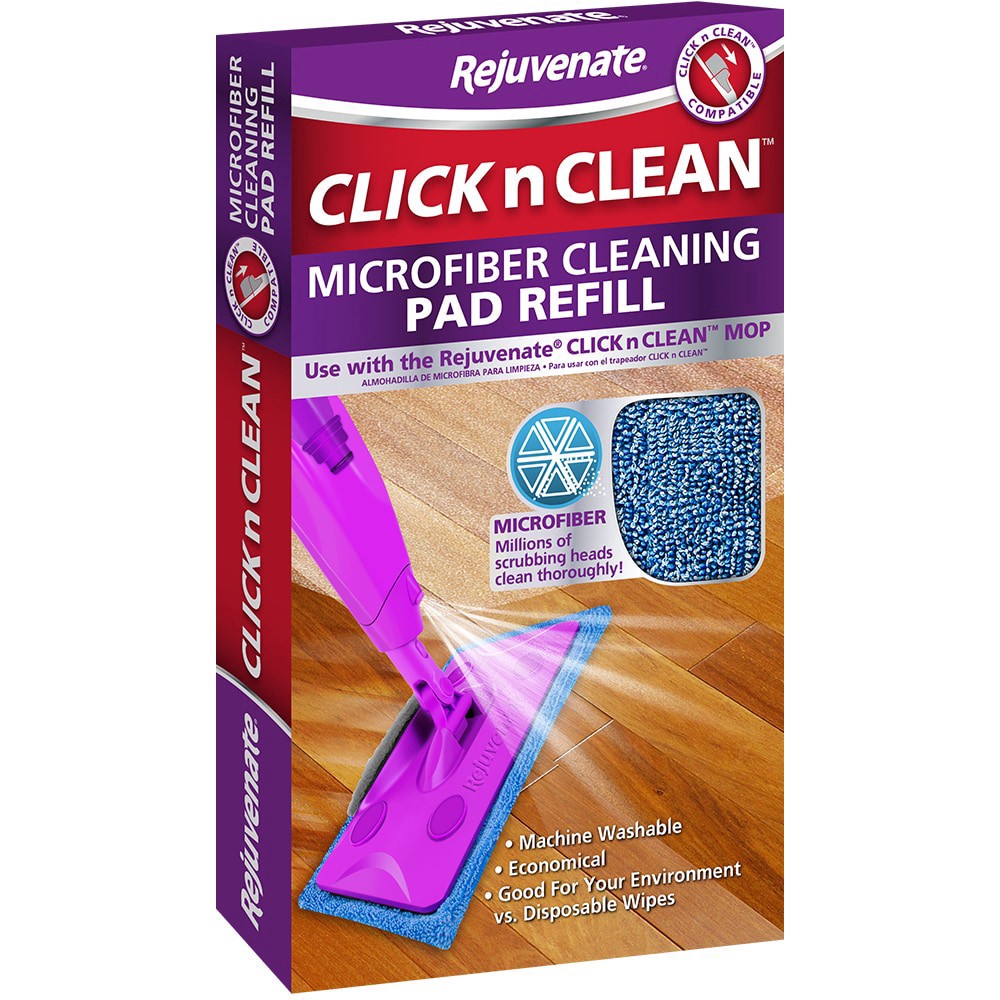 slide 6 of 6, Rejuvenate Click N Clean Microfiber Cleaning Pad Refill, 1 ct