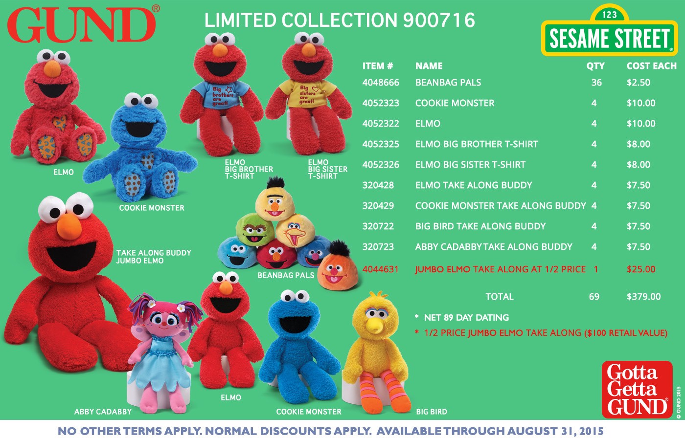 slide 3 of 4, GUND Elmo Take-Along Buddy, 1 ct