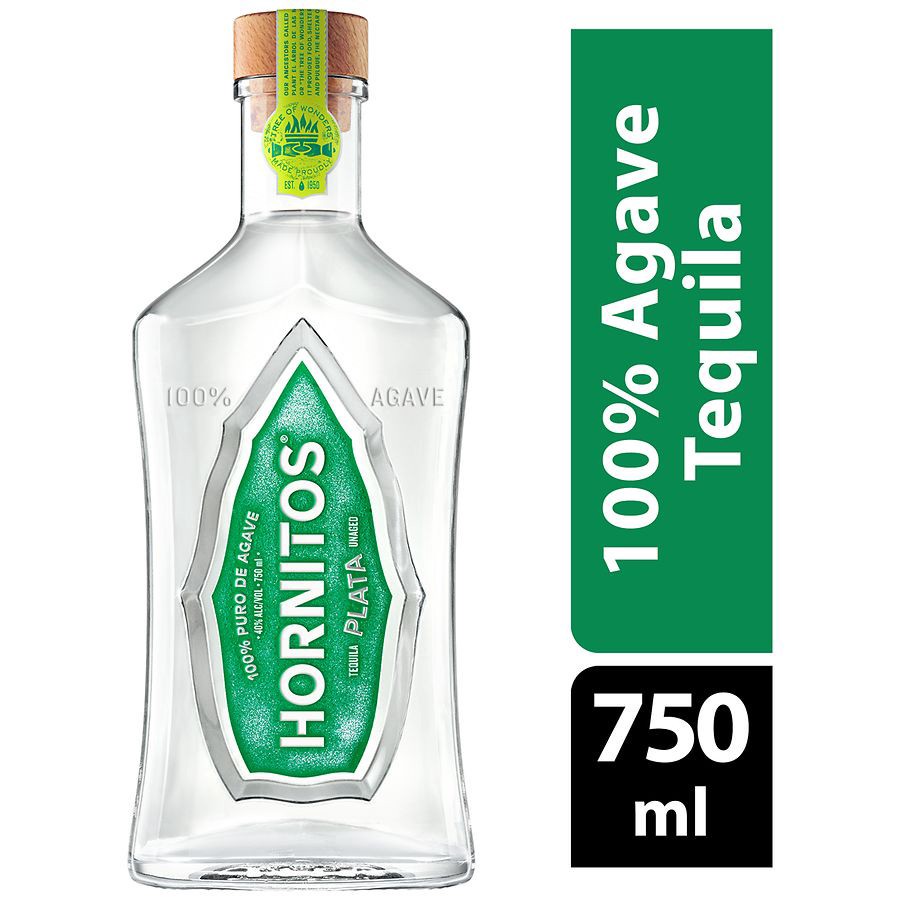 slide 2 of 2, Hornitos Plata Tequila, 750 ml