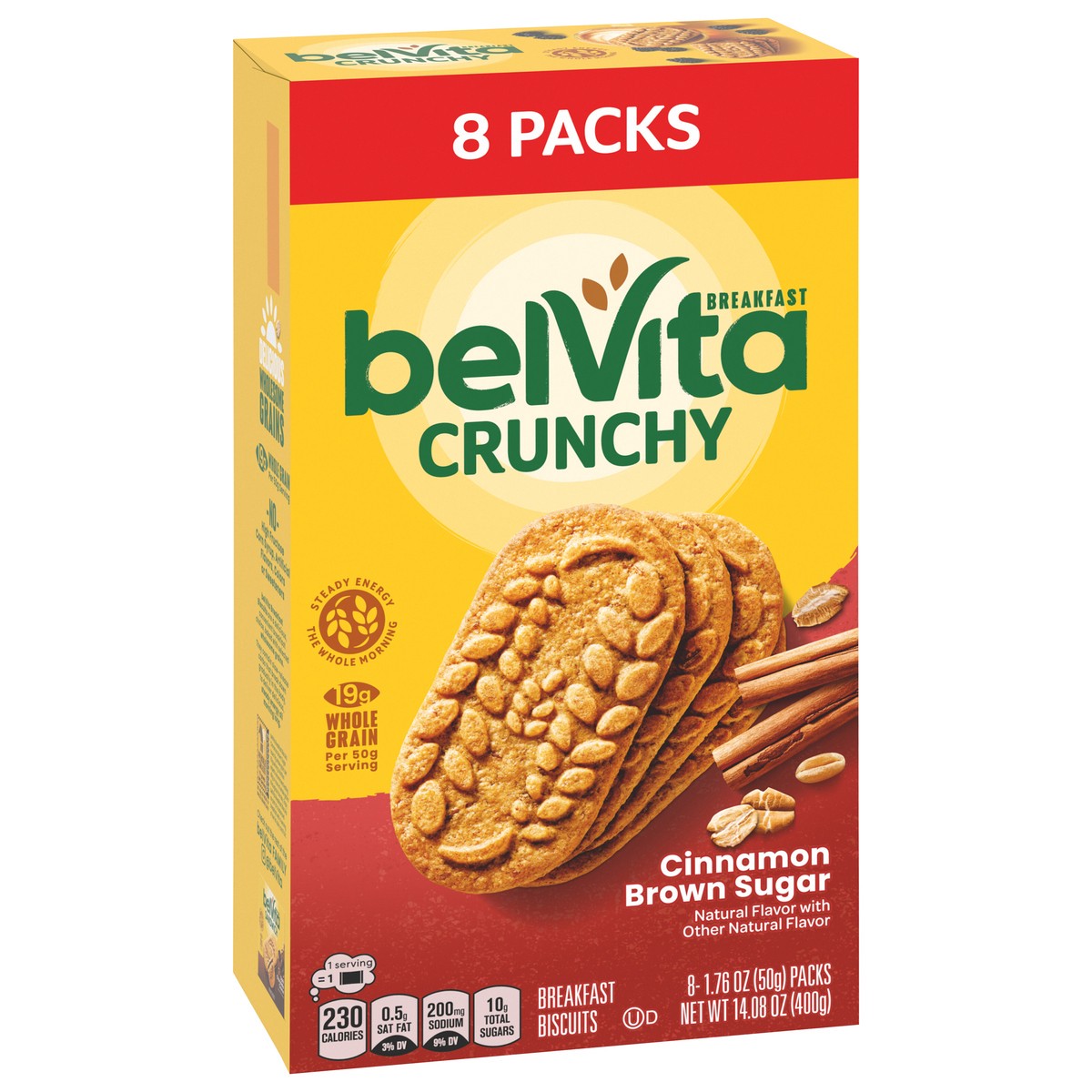 slide 2 of 9, belVita Cinnamon Brown Sugar Breakfast Biscuits, 8 Packs (4 Biscuits Per Pack), 8 ct