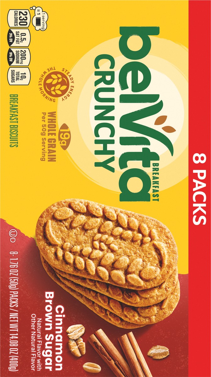 slide 5 of 9, belVita Cinnamon Brown Sugar Breakfast Biscuits, 8 Packs (4 Biscuits Per Pack), 8 ct