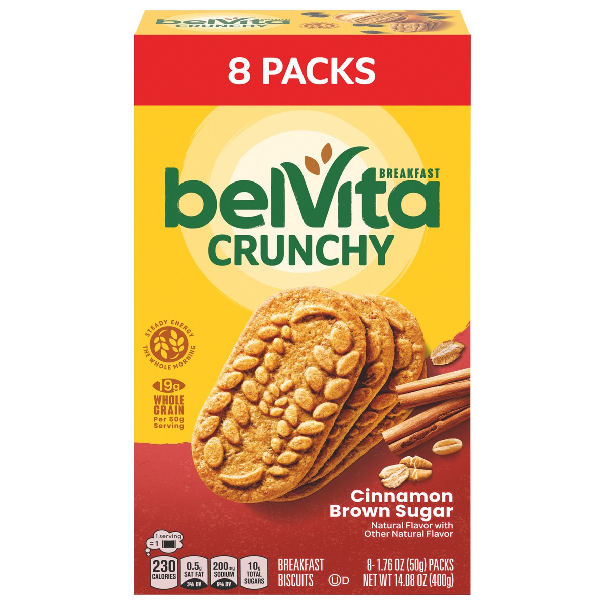 slide 1 of 9, belVita Cinnamon Brown Sugar Breakfast Biscuits, 8 Packs (4 Biscuits Per Pack), 8 ct