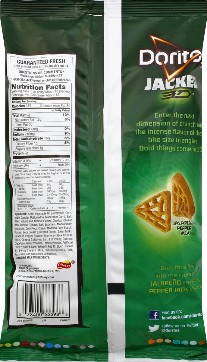 slide 4 of 6, Doritos Jacked 3D Tortilla Snacks 11.5 oz, 11.5 oz