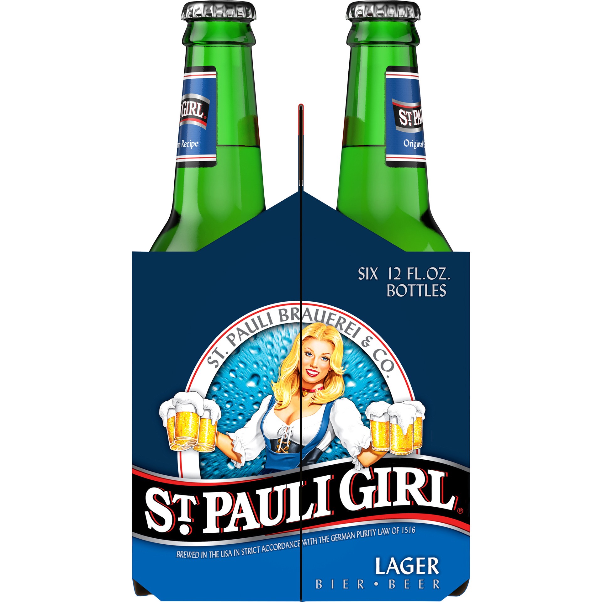 slide 4 of 4, Saint Pauli Girl Lager - Import St. Pauli Girl Lager, 6 Pack 12 fl. oz. Bottles, 4.9% ABV, 6 ct; 12 fl oz