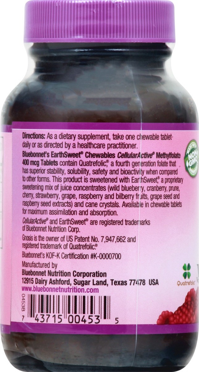 slide 12 of 12, Bluebonnet Nutrition Methylfolate 400 Mcg, 90 ct