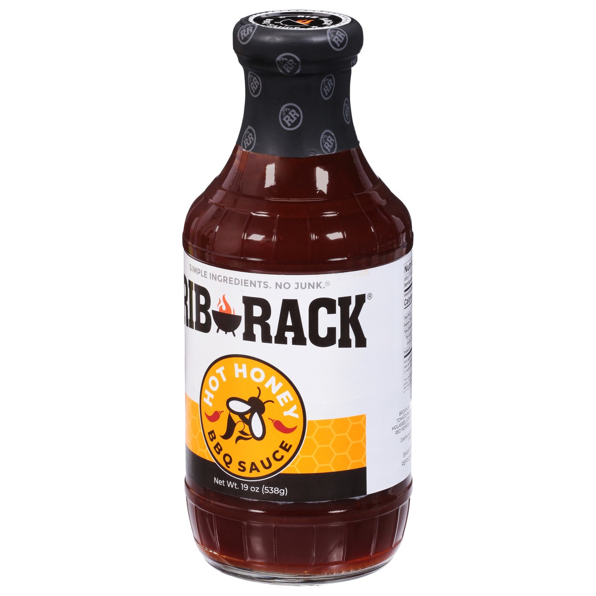 slide 2 of 14, Rib Rack Hot Honey BBQ Sauce 19 oz, 19 oz