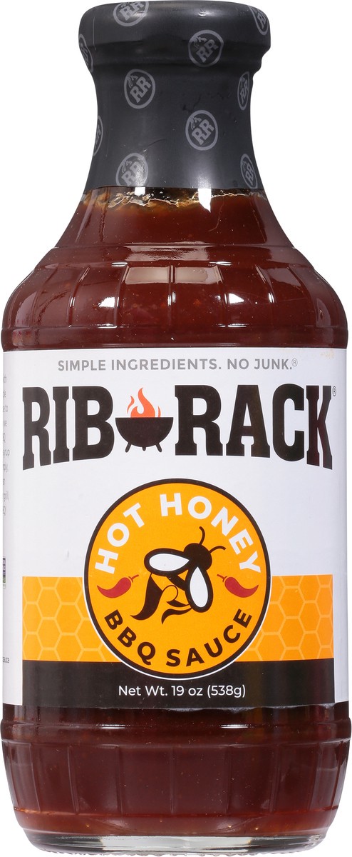 slide 4 of 14, Rib Rack Hot Honey BBQ Sauce 19 oz, 19 oz