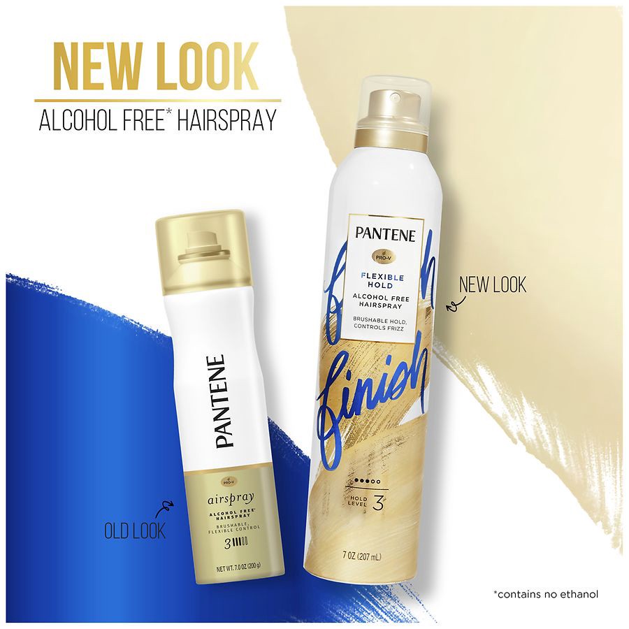 slide 3 of 5, PANTENE Pro-V Flexible Hold Alcohol Free* Level 3 Hairspray, 7.0 oz, 7 oz