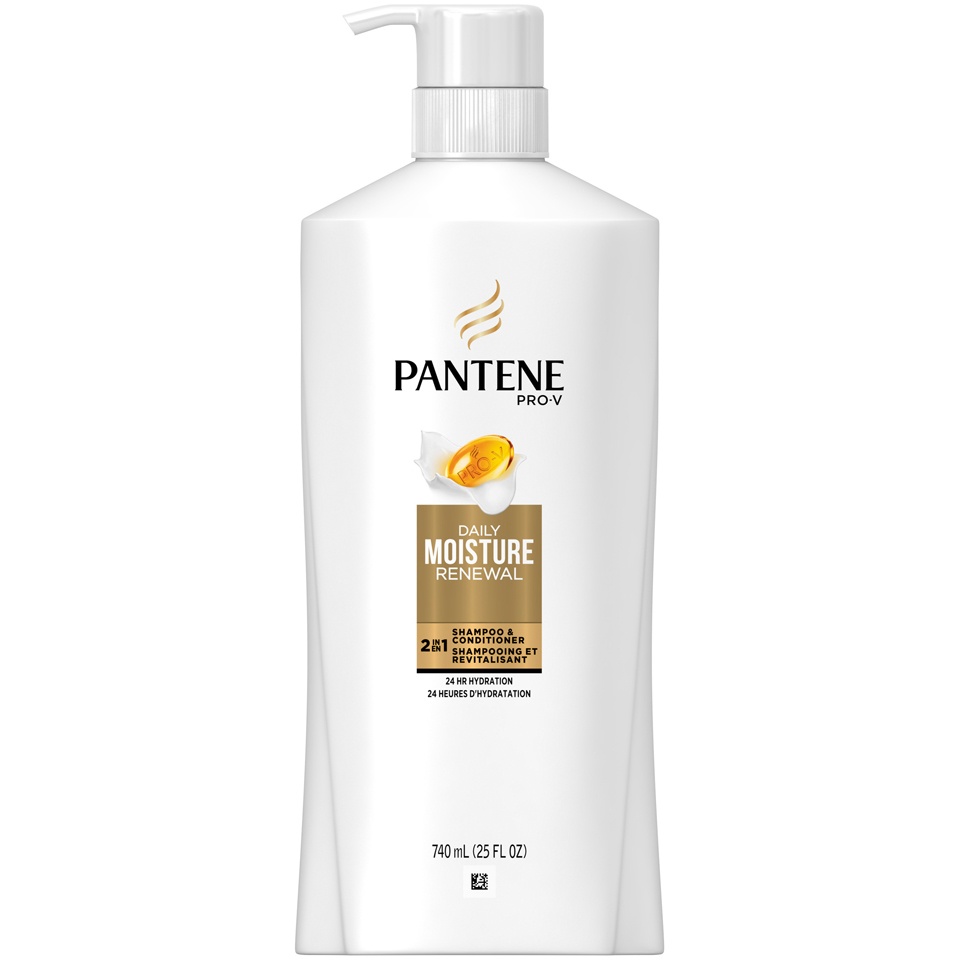 slide 1 of 3, Pantene Pro-V Daily Moisture Renewal 2 in 1 Shampoo & Conditioner, 25 fl oz
