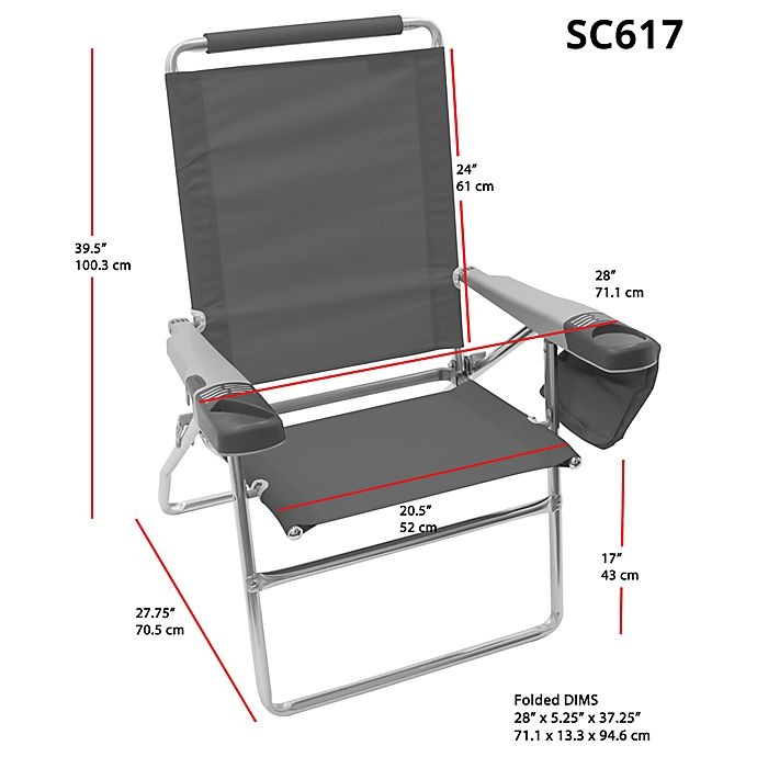 slide 3 of 3, Rio Brands High Boy Beach Chair - Stripe, 1 ct