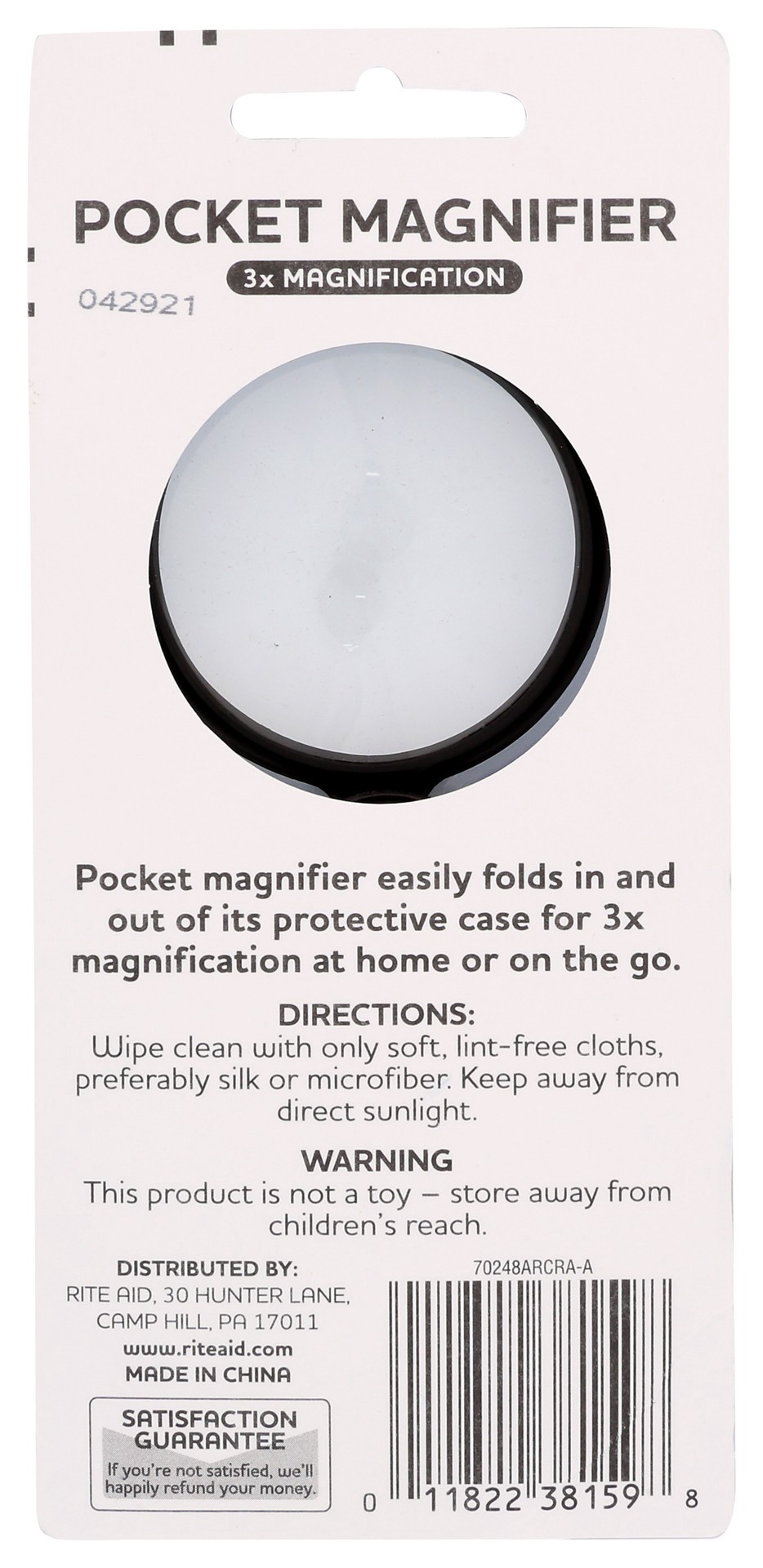 slide 2 of 2, Rite Aid Magnifier, 50mm, 1 ct