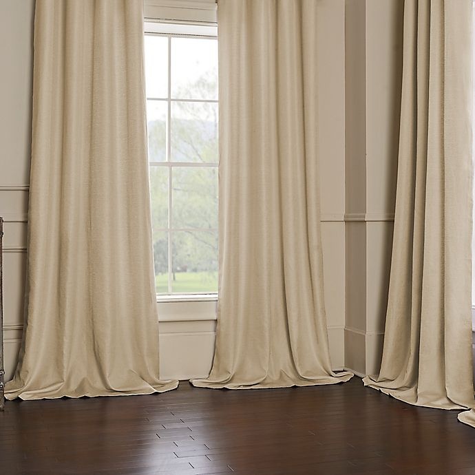 slide 3 of 3, Mariposa Pinch Pleat/Back Tab Window Curtain Panel - Gold, 108 in