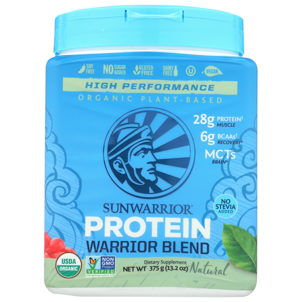 slide 1 of 1, Sunwarrior Natural Warrior Blend, 375 gram