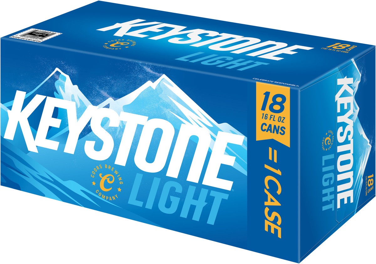 slide 9 of 9, Keystone Light Can, 18 ct; 16 fl oz