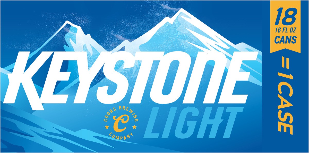 slide 3 of 9, Keystone Light Can, 18 ct; 16 fl oz