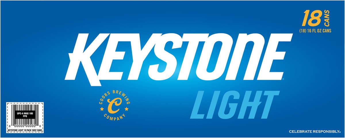 slide 2 of 9, Keystone Light Can, 18 ct; 16 fl oz