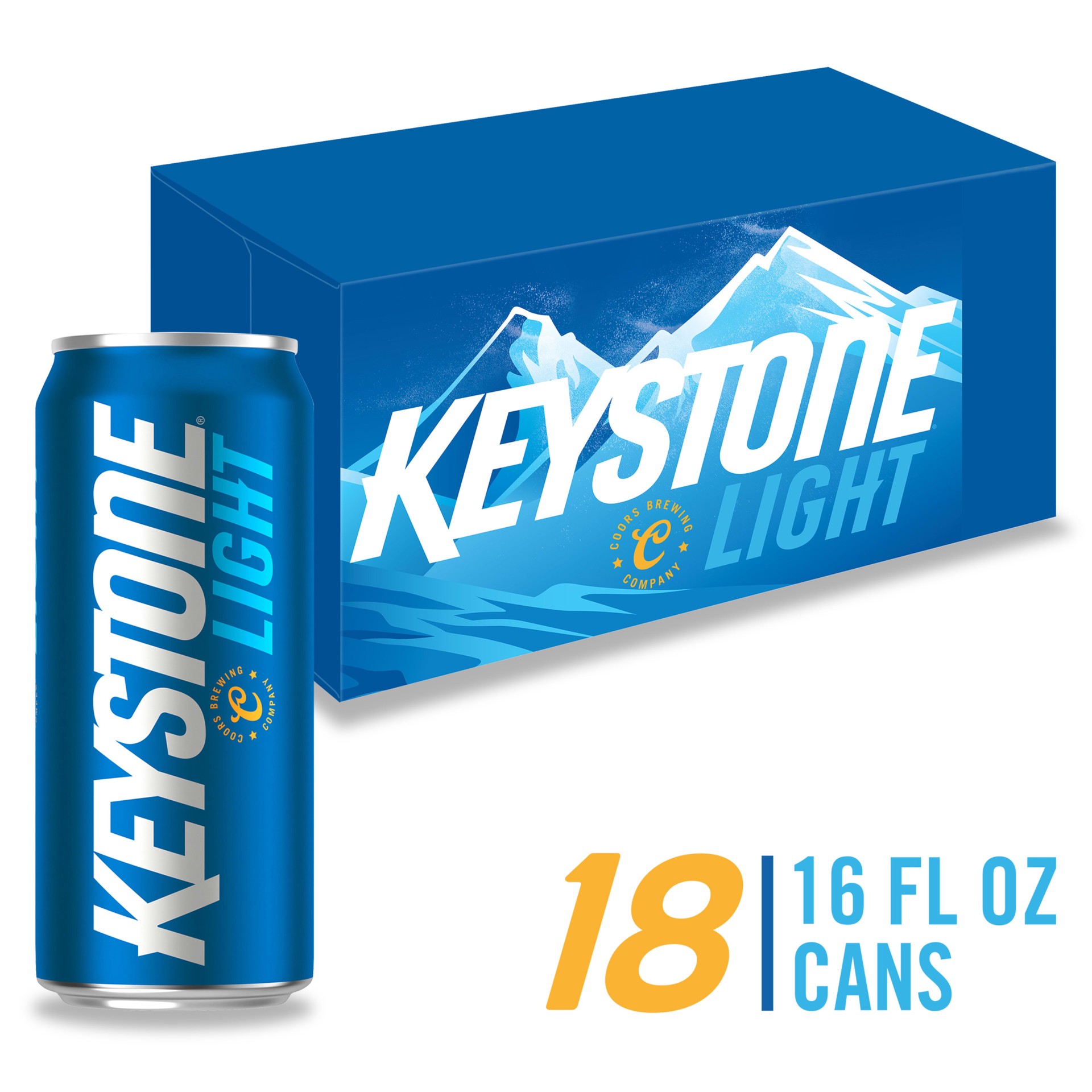 slide 1 of 9, Keystone Light Can, 18 ct; 16 fl oz