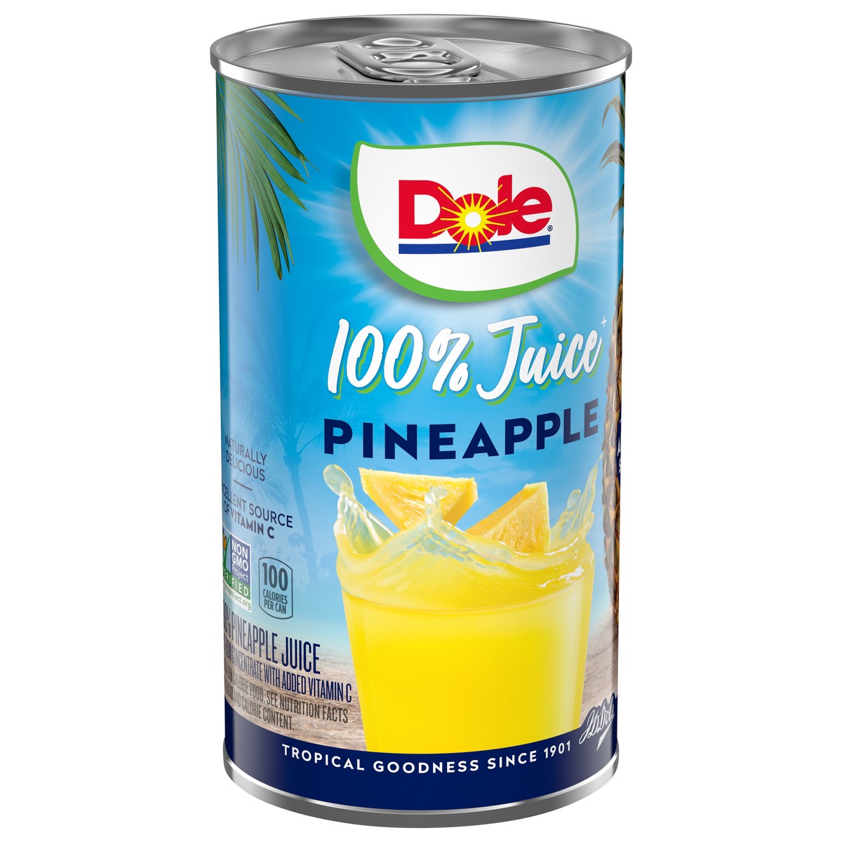 slide 2 of 9, Dole Pineapple 100% Juice 6 fl oz, 6 fl oz