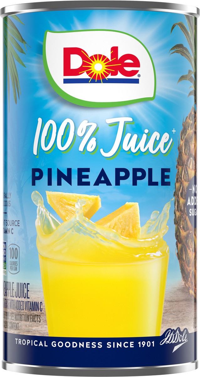 slide 6 of 9, Dole Pineapple 100% Juice 6 fl oz, 6 fl oz