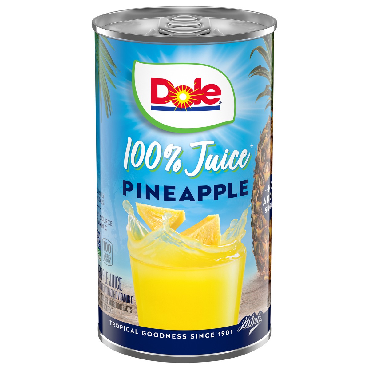 slide 1 of 9, Dole Pineapple 100% Juice 6 fl oz, 6 fl oz